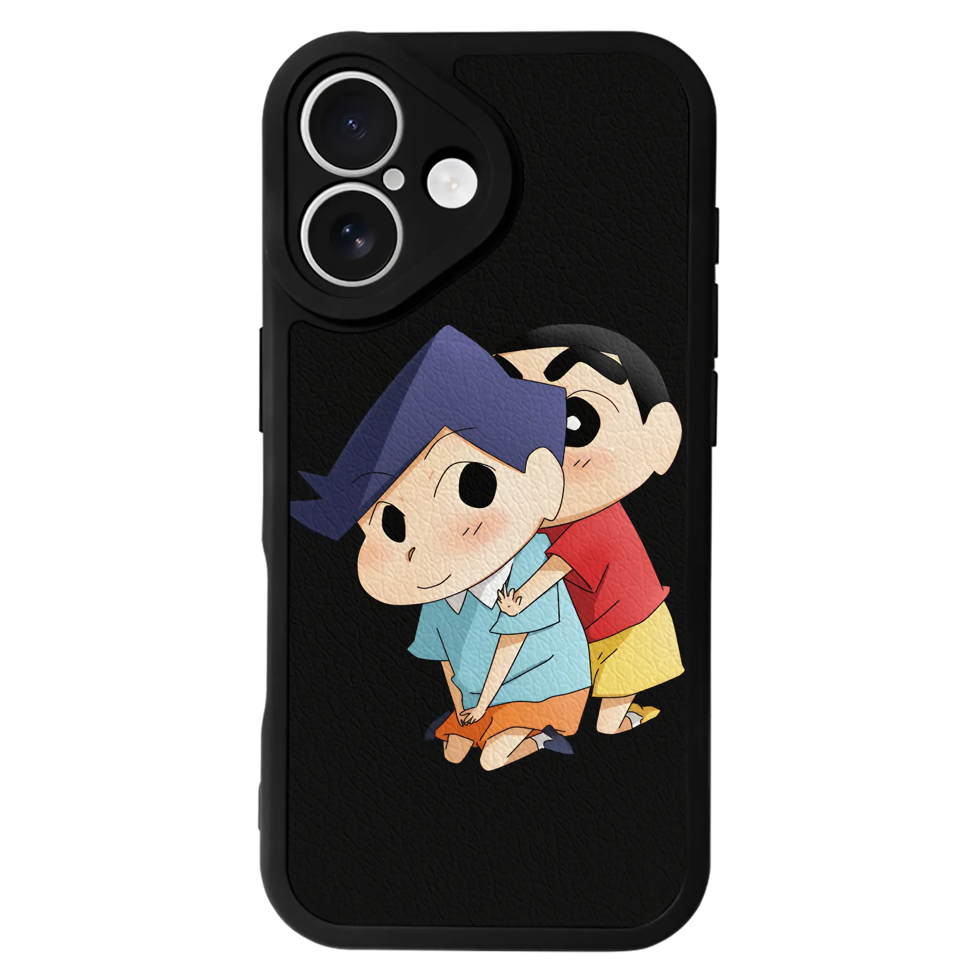 クレヨンしんちゃん グッズ 風間 とおる - IPhone 16シリーズ対応 ・ シリコンスマホケース ・ レザー調 ・ 高精度フィット ・ 耐衝撃 ・ ワイヤレス充電対応 ・ 精密カット